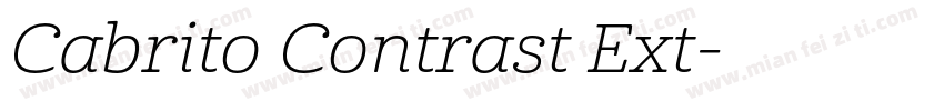 Cabrito Contrast Ext字体转换